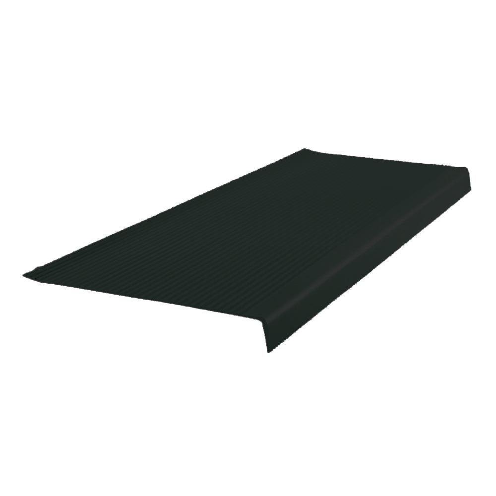 Flexco Vinyl Stair Tread, 72-in x 12.25-in, Black Dahlia