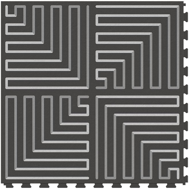 Perfection Floor Tile Geo Collection Deco Zag/Satin 20-in x 20-in Water-Resistant Interlocking Luxury Vinyl Tile Flooring, 16.7-sq ft/carton