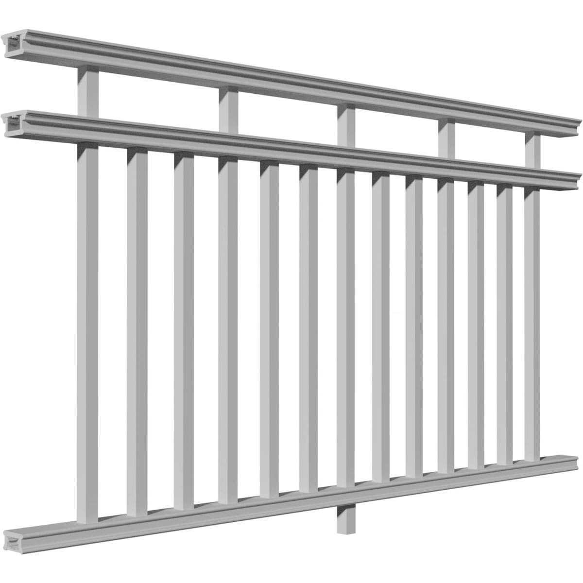 INTEX Providence Three Line Level Rail Kit with Reinforcements 6-ft x 42-in White PVC Deck Rail Kit