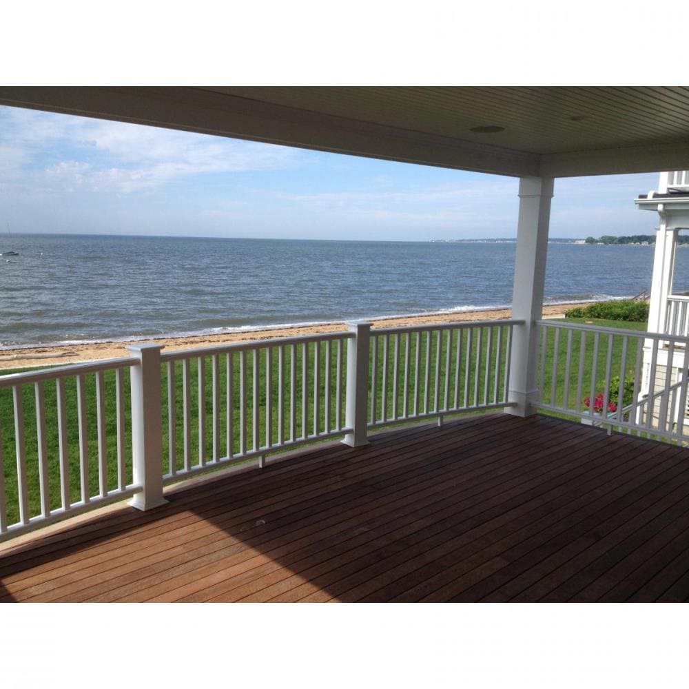 INTEX Providence Three Line Level Rail Kit with Reinforcements 8-ft x 40-in White PVC Deck Rail Kit