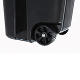 Blue Hawk 32-Gallon Black Plastic Wheeled Trash Can with Lid