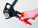 KNIPEX 11-in Insulated Ratchet Cable Cutting Pliers, 1000V, 95 36 280