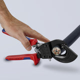 KNIPEX 10-in Ratcheting Cable Cutting Pliers, Chrome Vanadium Steel Blades