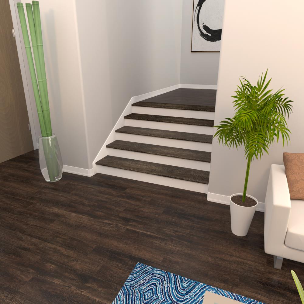 Cali Bamboo Shadowed Oak Vinyl Stair Tread, 11.5 in x 48.31 in