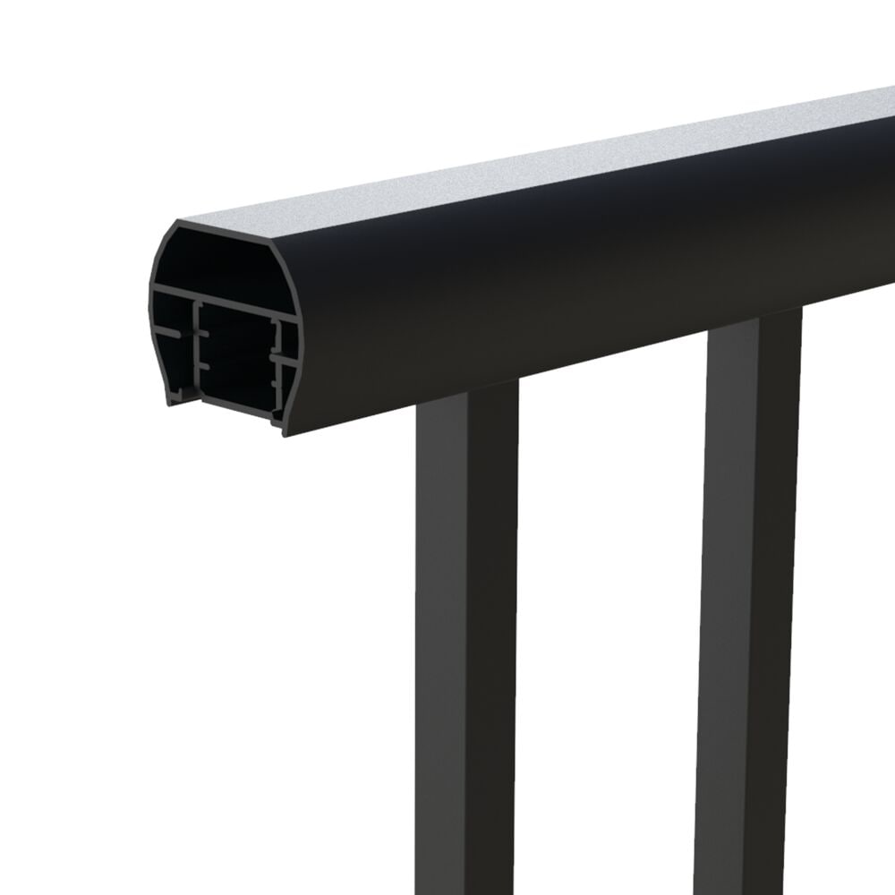 Freedom VersaRail Winchester 8-ft x 36-in Matte Black Aluminum Deck Stair Rail Kit