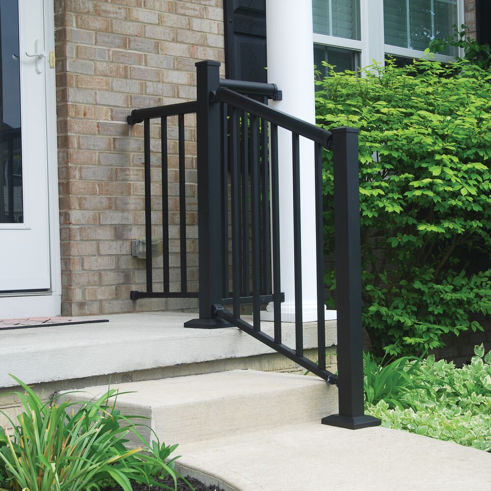 Freedom 2.5-in x 2.5-in x 4-ft Matte Black Aluminum Deck Post