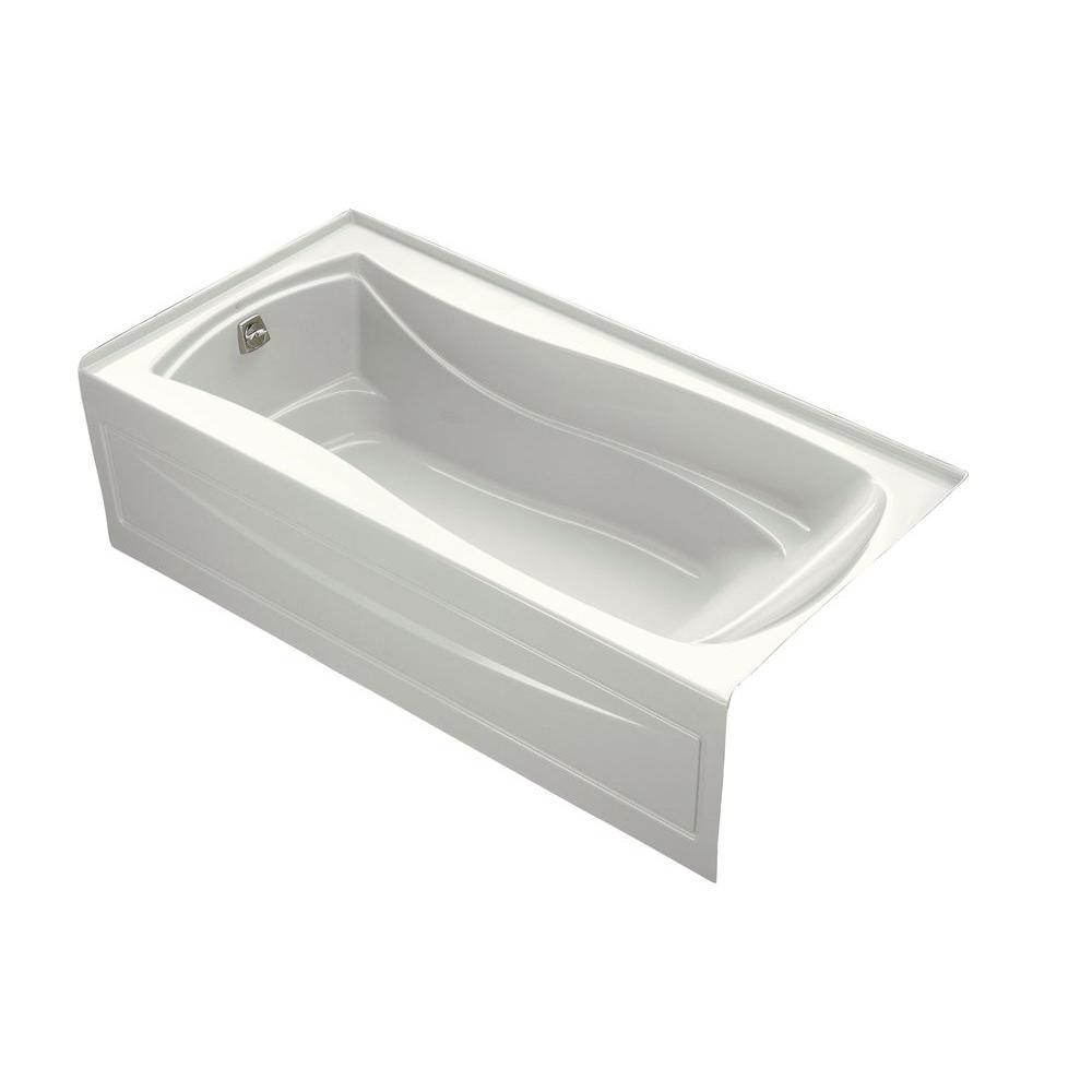 Mariposa 6 ft. Left-Hand Drain with Integral Tile Flange Rectangular Alcove Soaking Tub in White - Super Arbor
