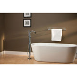 Trinsic Single-Handle Floor-Mount Roman Tub Faucet with Hand Shower in Chrome (Valve Included)