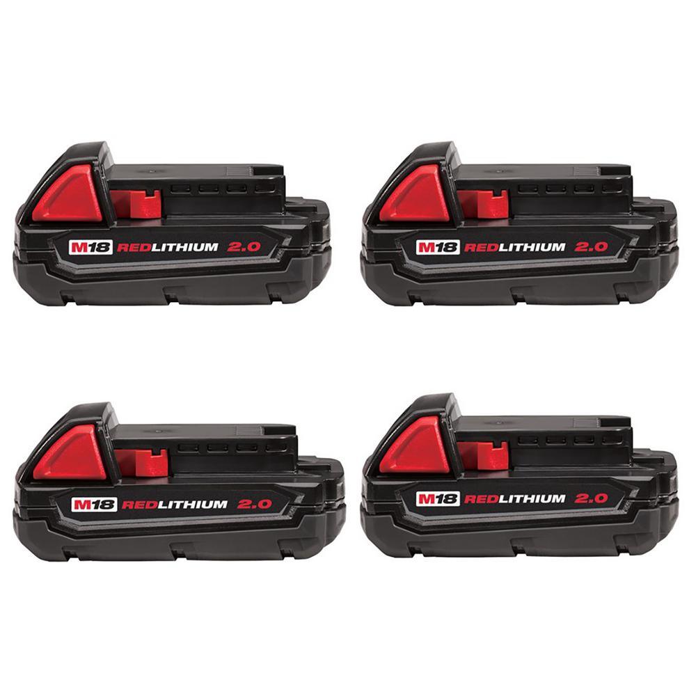 M18 18-Volt Lithium-Ion Compact Battery Pack 1.5Ah (4-Pack) - Super Arbor