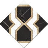 Follure Home Decor 10 Pcs/Set Ceramic Tile Stickers Self Adhesive Tiles Art Diagonal 3D Floor Stick