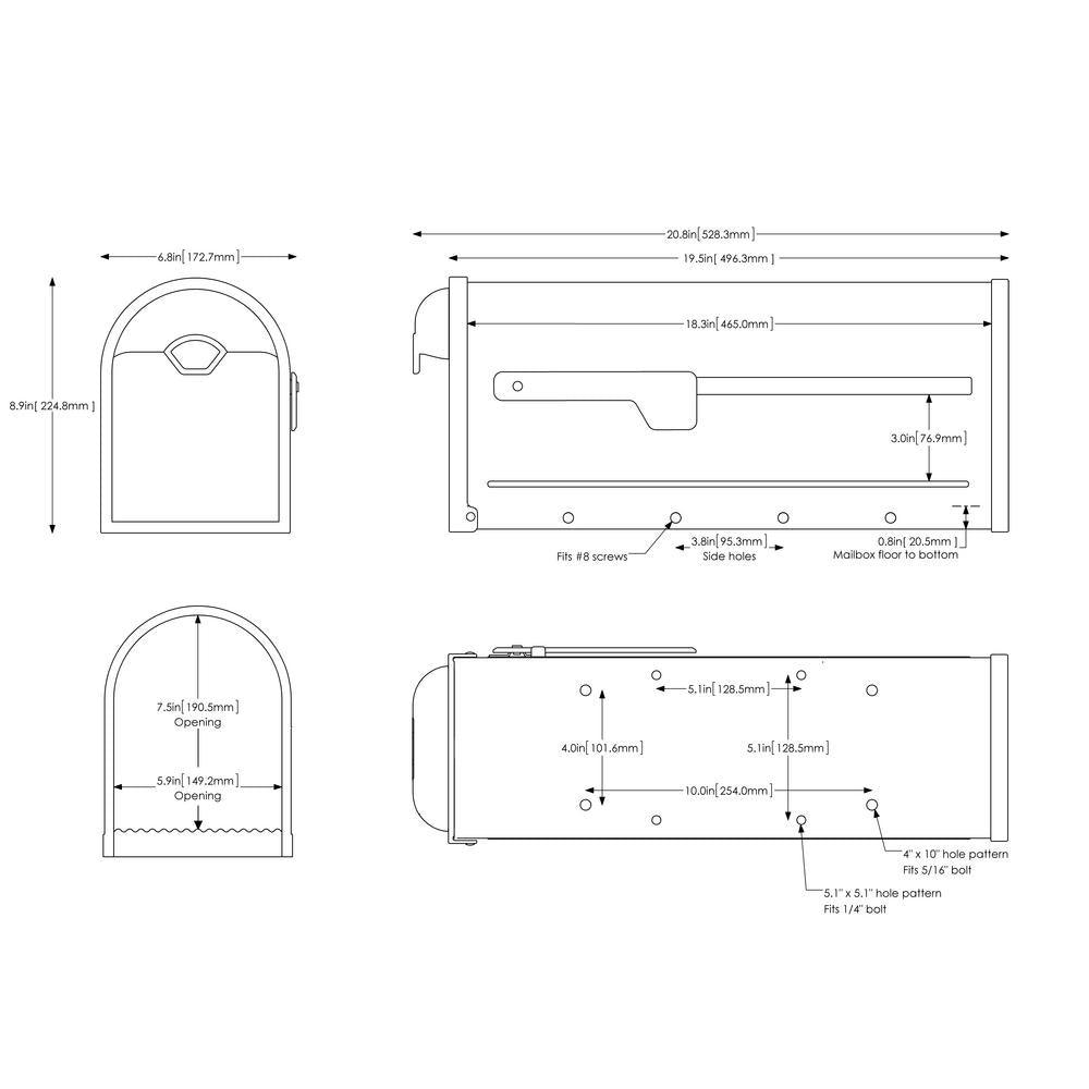 Winston Rubbed Bronze Post Mount Mailbox - Super Arbor