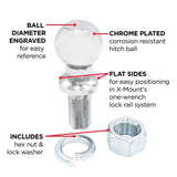 TowSmart 1-7/8 in. Chrome Hitch Ball - Super Arbor