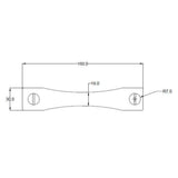 5-1/16 in. (128 mm) Center-to-Center Matte Black Forged Iron Traditional Barn Door Pull - Super Arbor