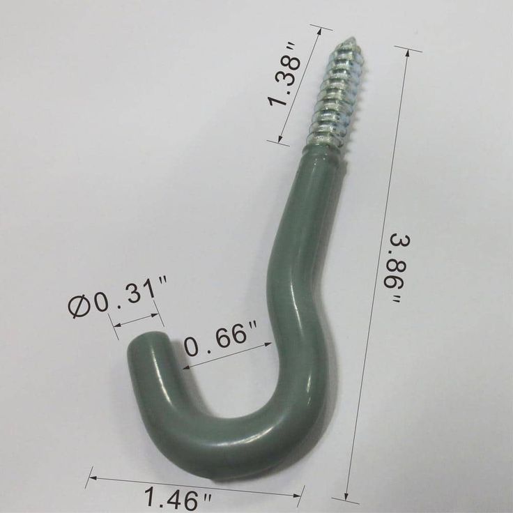 3-3/4 in. Vinyl Coated Steel Screw-In Plant Hook 30 lbs