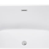 67 in. Acrylic Double Ended Flatbottom Non-Whirlpool Bathtub in Reddish Brown - Super Arbor