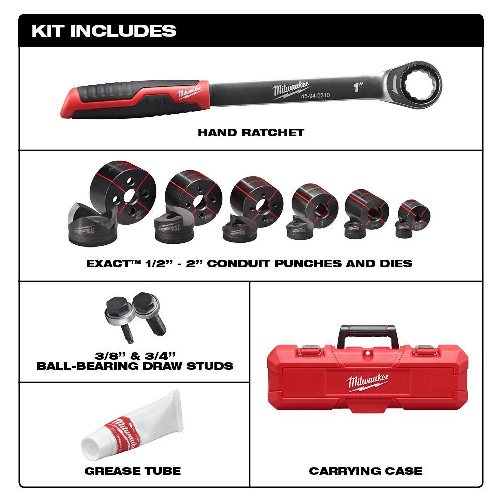 1/2 in. x 2 in. Ratchet Knockout Set - Super Arbor