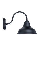 Project Source Barn Light 2-Pack 9.45-in H Matte Black Hardwired Outdoor Wall Light, Medium Base (E-26)