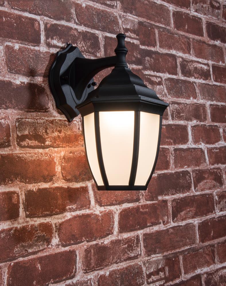 Project Source 2-Pack 11.41-in H Black LED Outdoor Wall Light