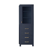Avanity Modero 24-in x 71-in x 20-in Navy Blue Wood Freestanding Soft Close Linen Cabinet