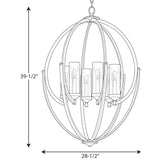 Progress Lighting Evoke 6-Light Polished Nickel Transitional Chandelier