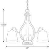 Progress Lighting Arden 3-Light Antique Bronze Transitional Chandelier