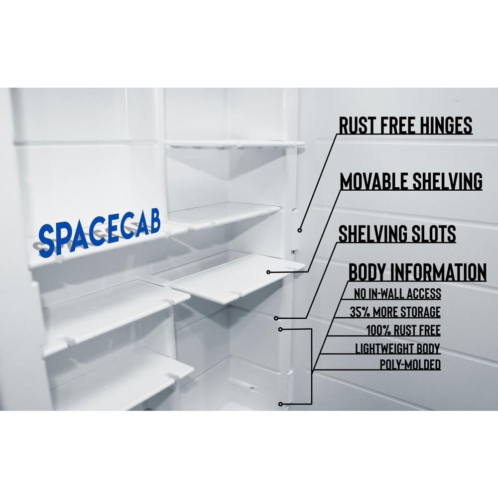 Zaca Capella 16-in x 26-in Recessed Mount White Mirrored Medicine Cabinet