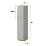 allen + roth Stonewall 18-in W x 84-in H x 24-in D Stone Pantry Fully Assembled Cabinet (Flat Panel Shaker Door Style)