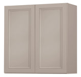 Diamond NOW Wintucket 30-in W x 36-in H x 12-in D Cloud Gray Wall Fully Assembled Cabinet (Recessed Panel Square Door Style)