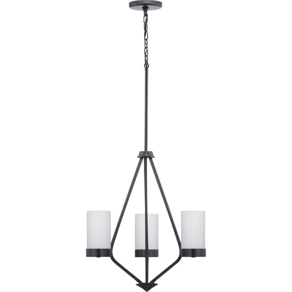 Progress Lighting Elevate 3-Light Matte Black Modern/Contemporary Chandelier