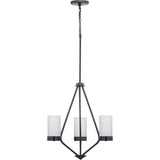 Progress Lighting Elevate 3-Light Matte Black Modern/Contemporary Chandelier