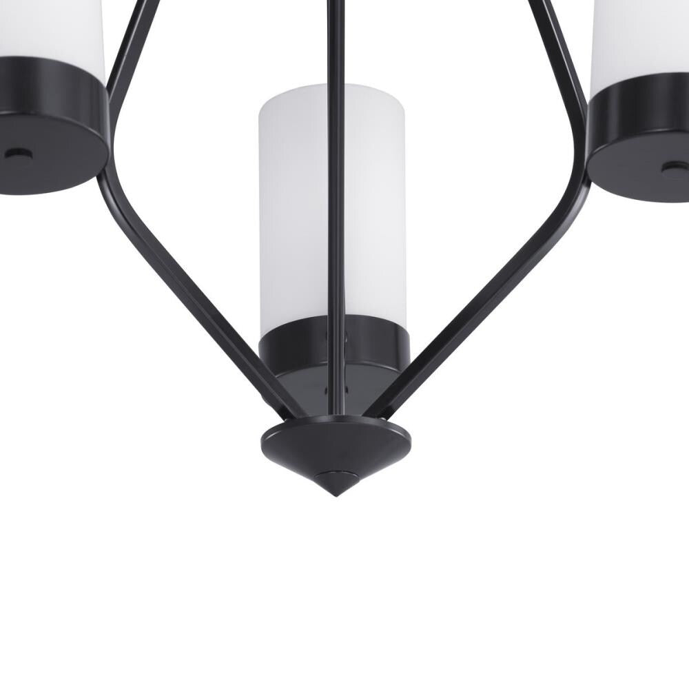 Progress Lighting Elevate 3-Light Matte Black Modern/Contemporary Chandelier