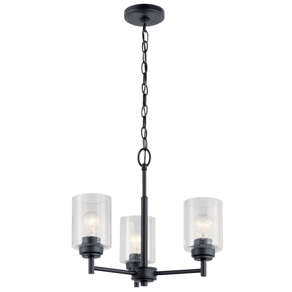 Kichler Winslow 3-Light Black Modern/Contemporary Chandelier