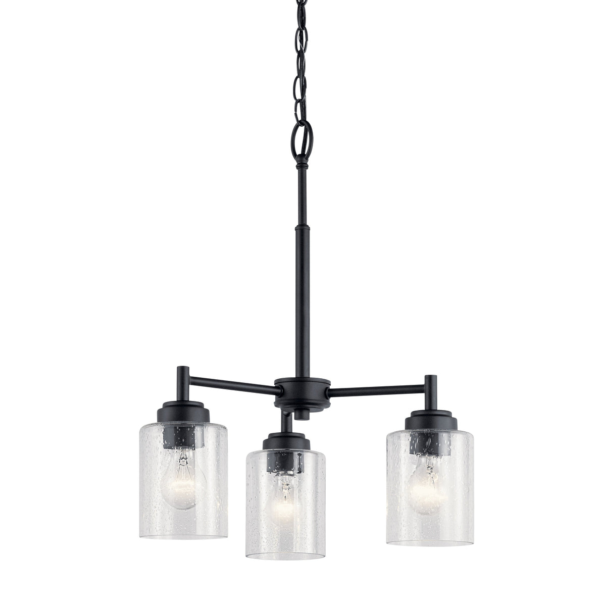 Kichler Winslow 3-Light Black Modern/Contemporary Chandelier