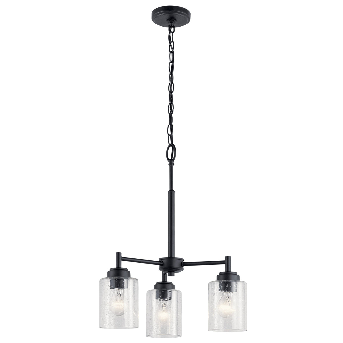 Kichler Winslow 3-Light Black Modern/Contemporary Chandelier