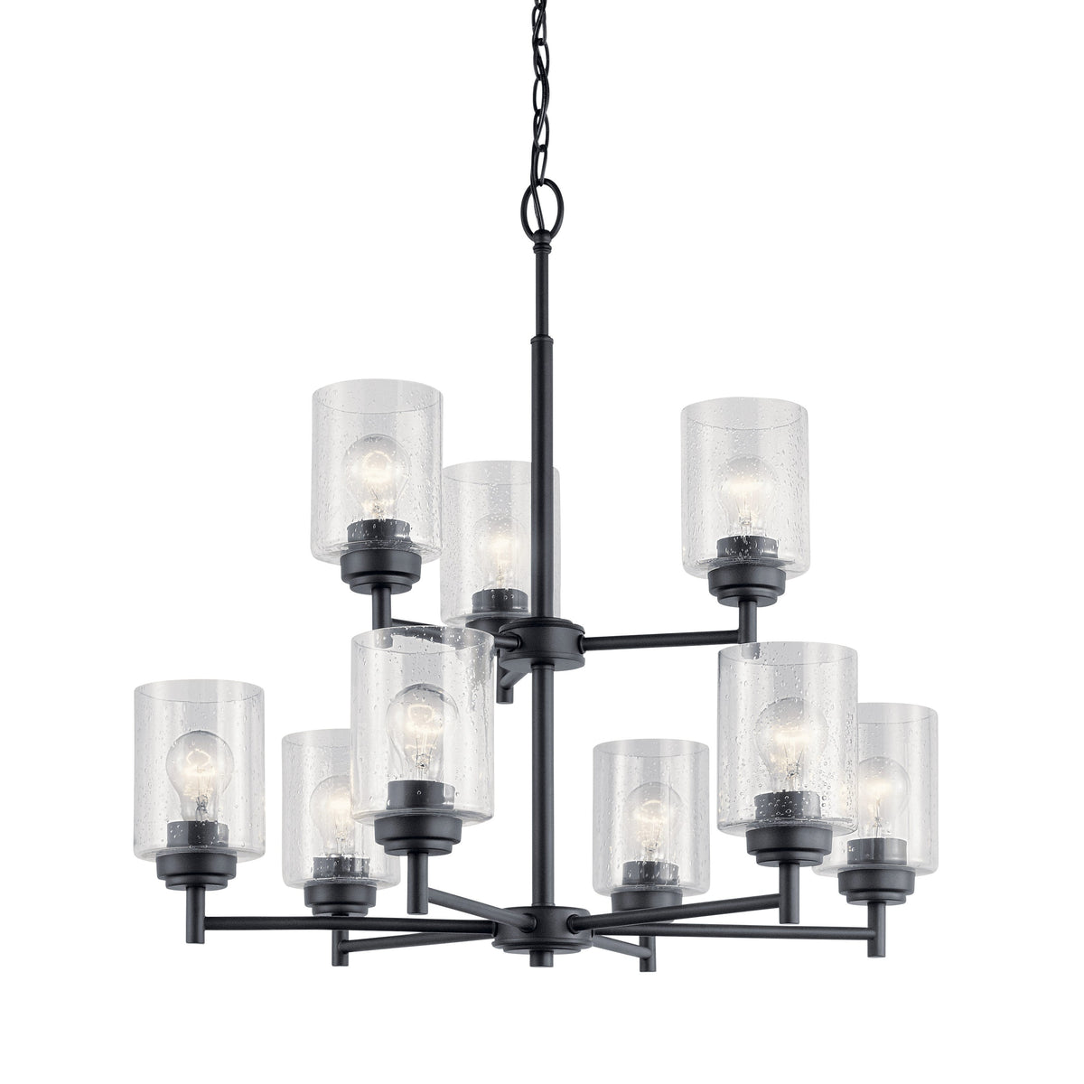 Kichler Winslow 9-Light Black Modern/Contemporary Chandelier