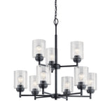 Kichler Winslow 9-Light Black Modern/Contemporary Chandelier