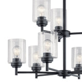 Kichler Winslow 9-Light Black Modern/Contemporary Chandelier