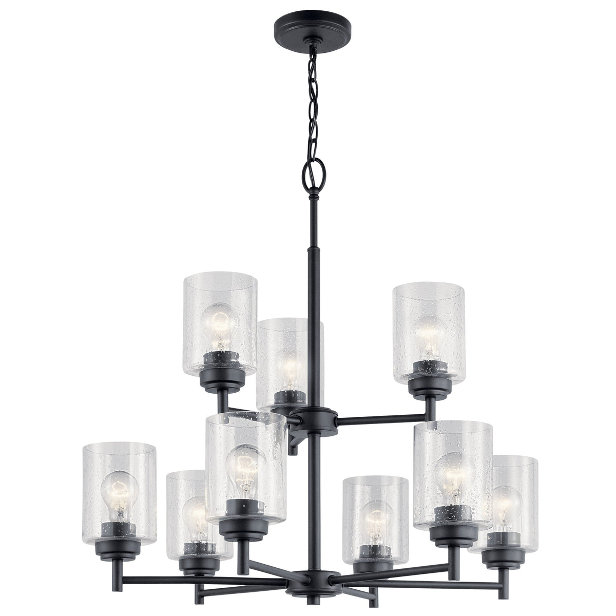 Kichler Winslow 9-Light Black Modern/Contemporary Chandelier