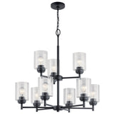 Kichler Winslow 9-Light Black Modern/Contemporary Chandelier