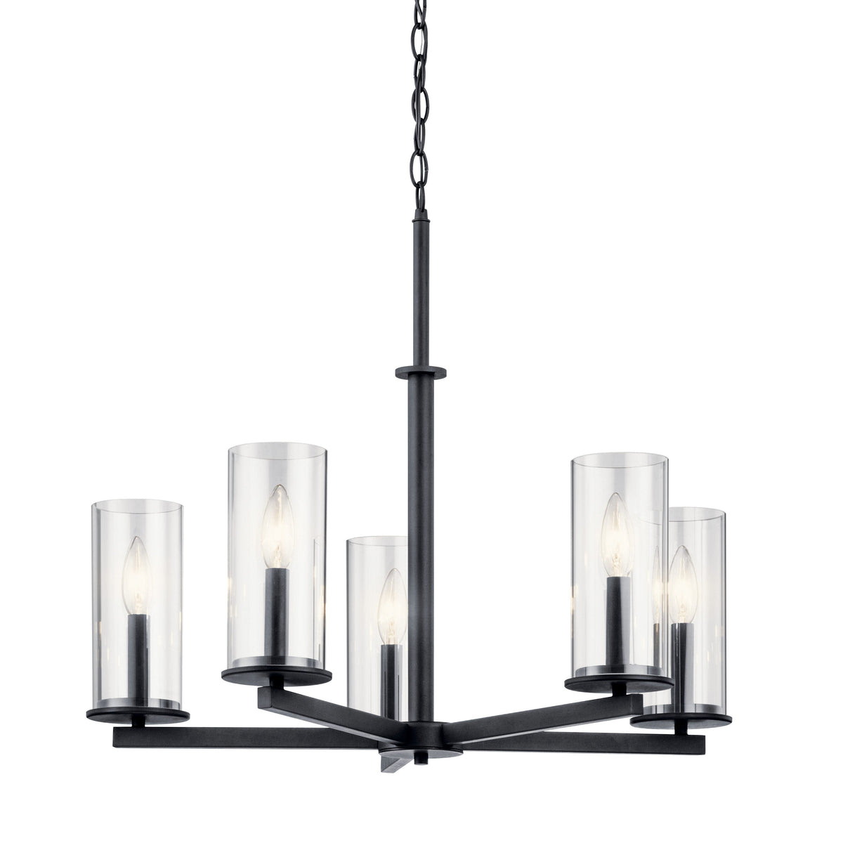 Kichler Crosby 5-Light Black Modern/Contemporary Chandelier