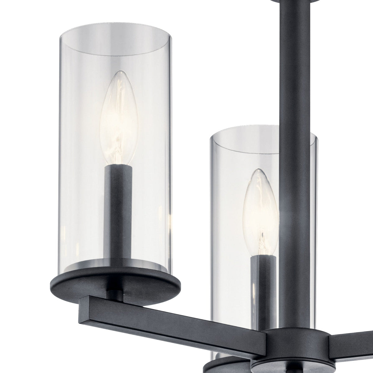 Kichler Crosby 3-Light Black Modern/Contemporary Chandelier