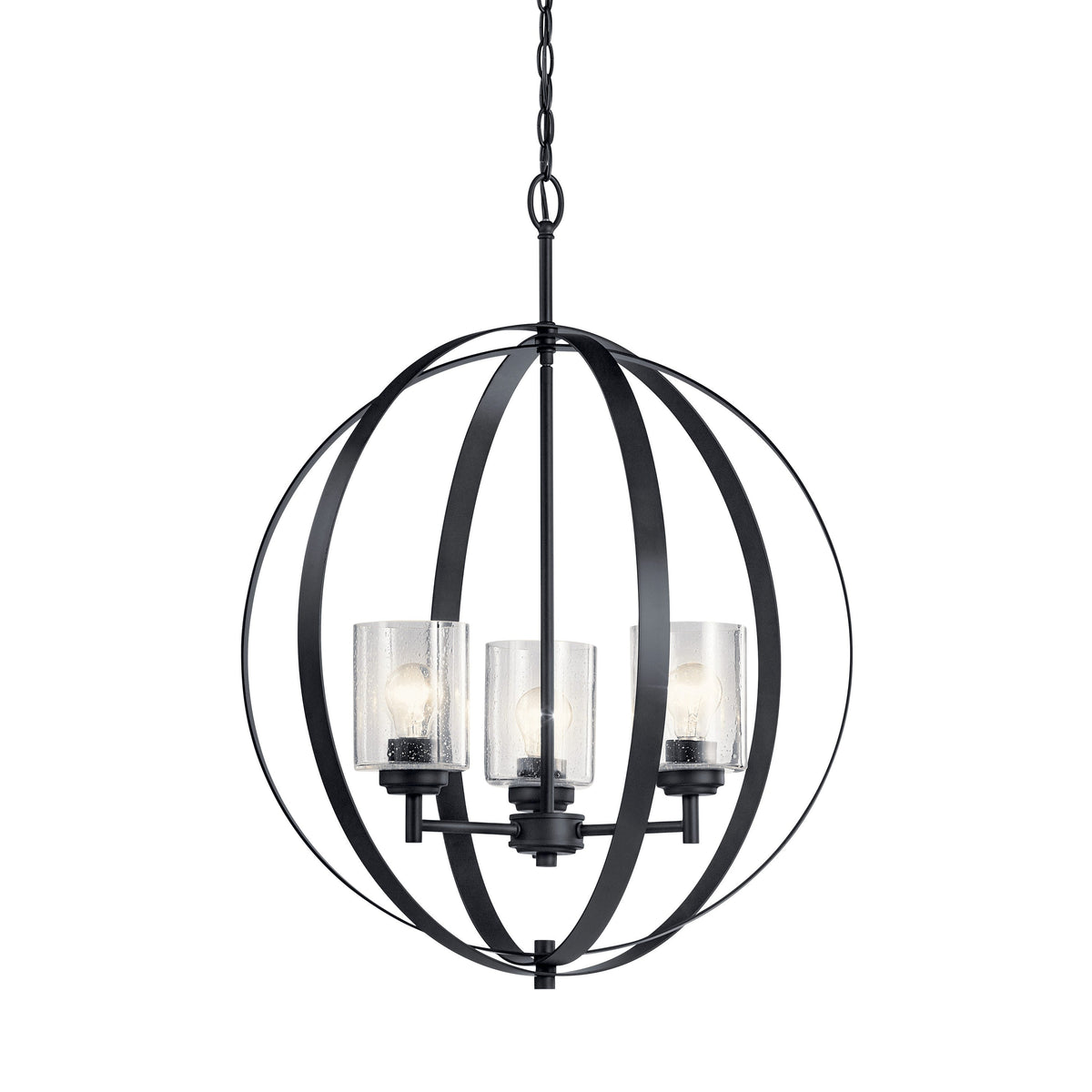 Kichler Winslow 3-Light Black Modern/Contemporary Cage Chandelier