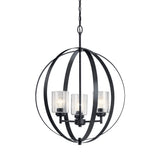 Kichler Winslow 3-Light Black Modern/Contemporary Cage Chandelier