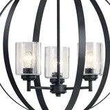 Kichler Winslow 3-Light Black Modern/Contemporary Cage Chandelier
