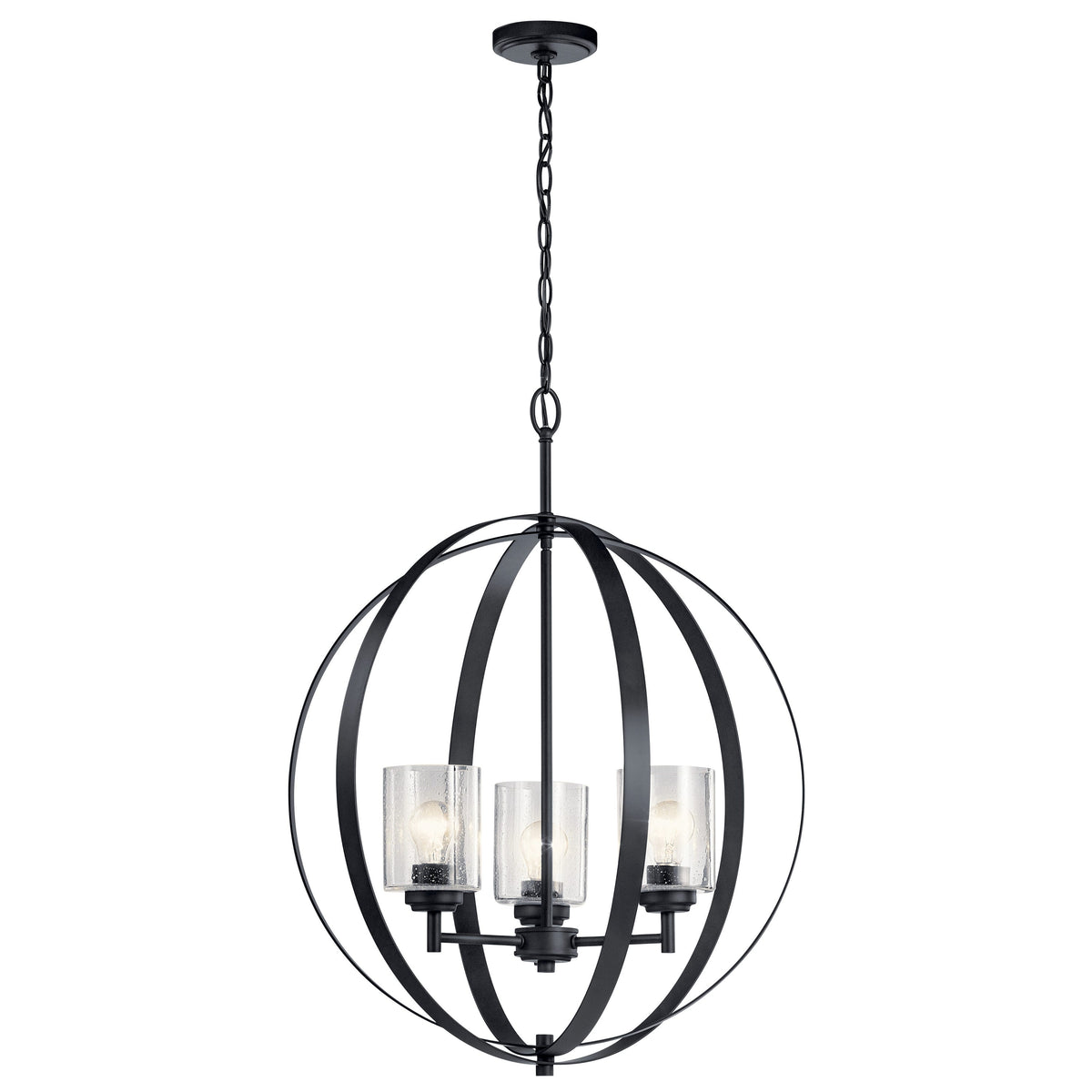Kichler Winslow 3-Light Black Modern/Contemporary Cage Chandelier