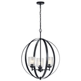 Kichler Winslow 3-Light Black Modern/Contemporary Cage Chandelier