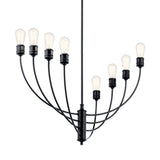 Kichler Hatton 8-Light Black Transitional Chandelier