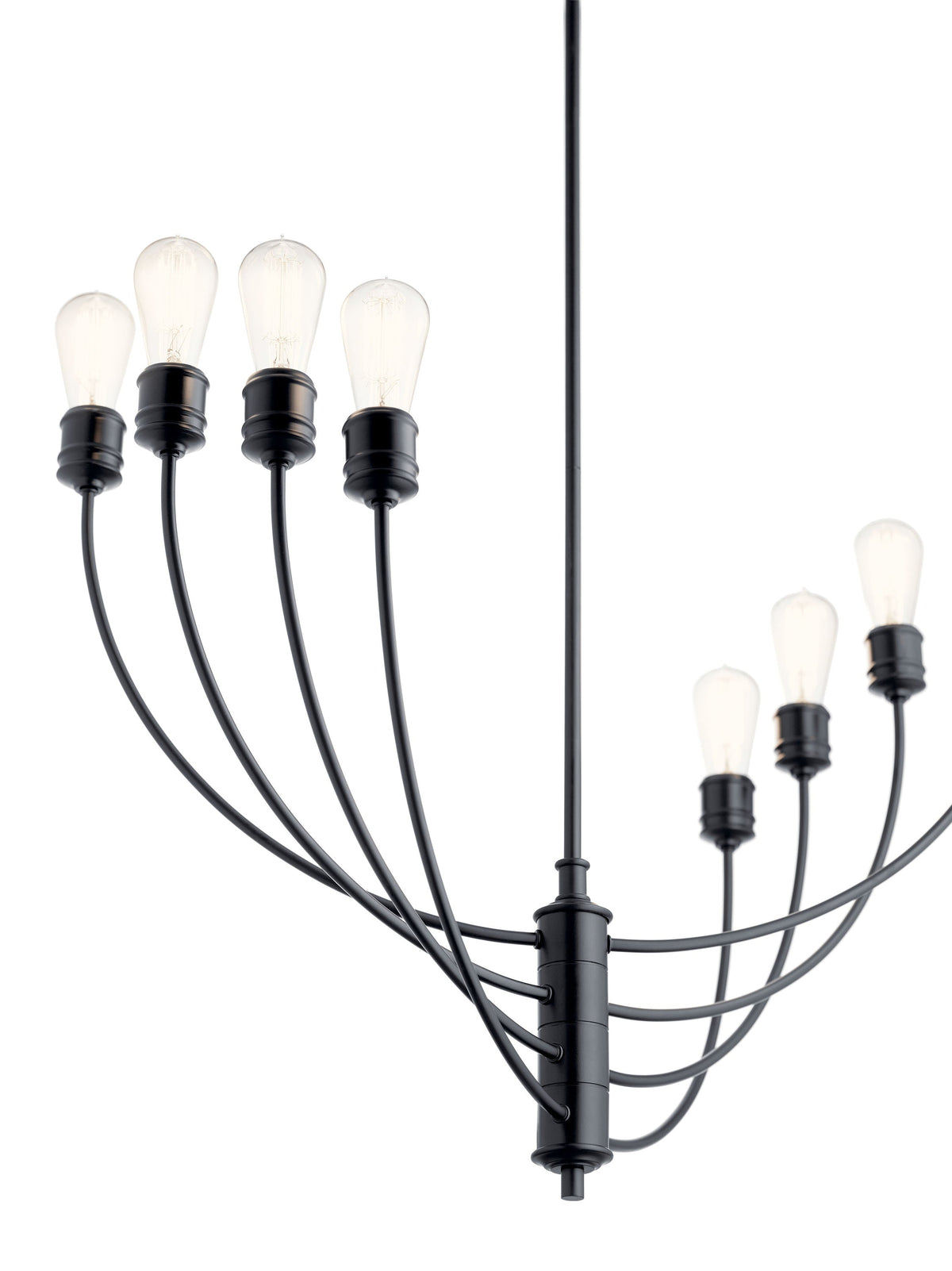 Kichler Hatton 8-Light Black Transitional Chandelier