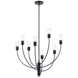 Kichler Hatton 8-Light Black Transitional Chandelier