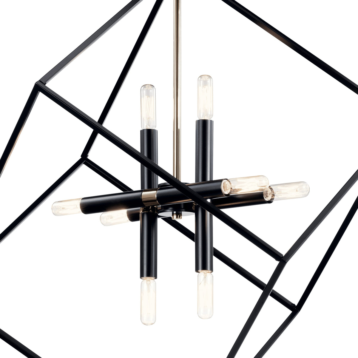Kichler Cartone 8-Light Black Modern/Contemporary Cage Chandelier